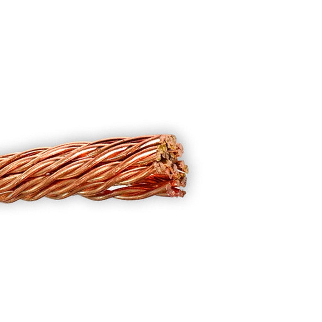 CABLE DE COBRE PARA PARARRAYOS CLASE I 29 HILOS DIA. 9.7 MM EQUIVALENTE 1/0 AWG