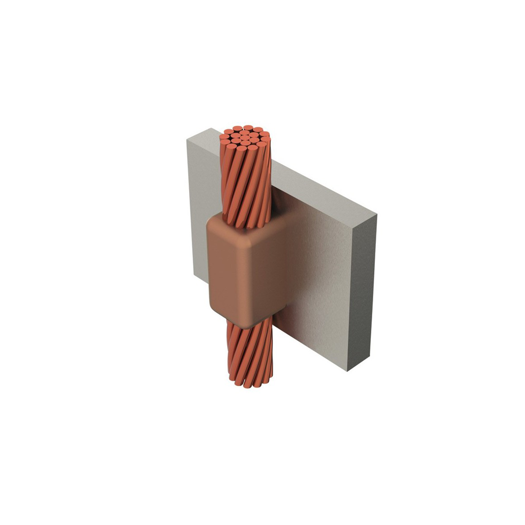 MOLDE PARA CONEXIÓN EXOTÉRMICA ALAMBRE VERTICAL DE PASO-SUPERFICIE DE ACERO VERTICAL